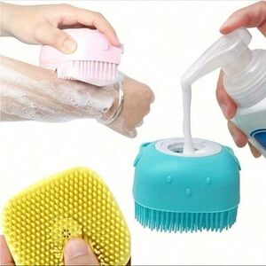 1pc Soft Silicon Shampoo Scrubber - Pet & People Friendly!